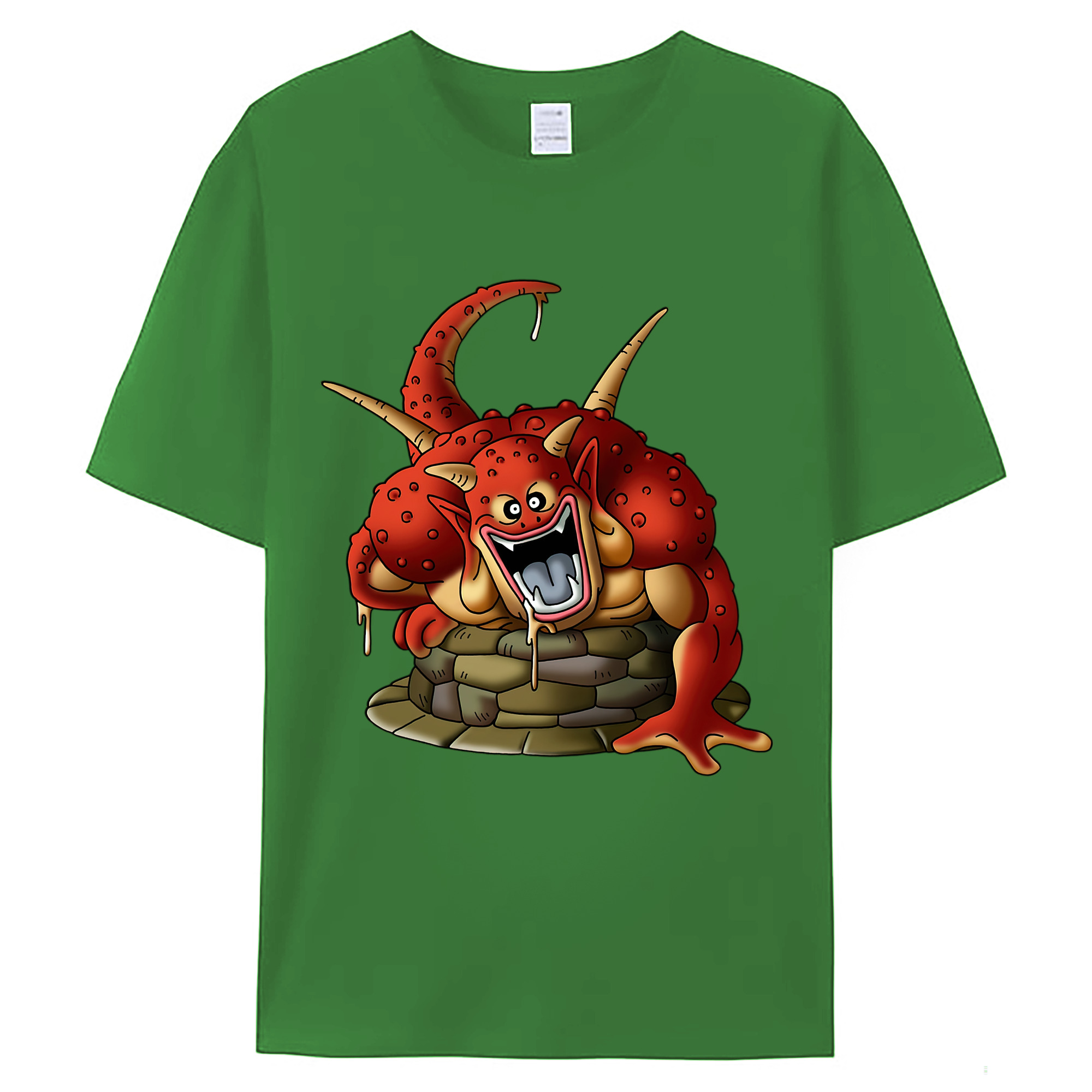 （画像用） ドラゴンクエスト Doragon Kuesuto Dragon Quest レディースカジュアルプリントTシャツ（綿100％）